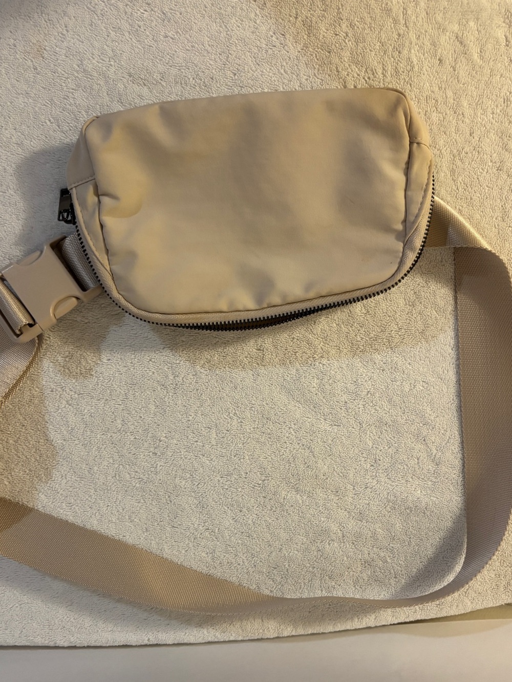 Beige Crossbody Waist Bag - Minimal Everyday Carry